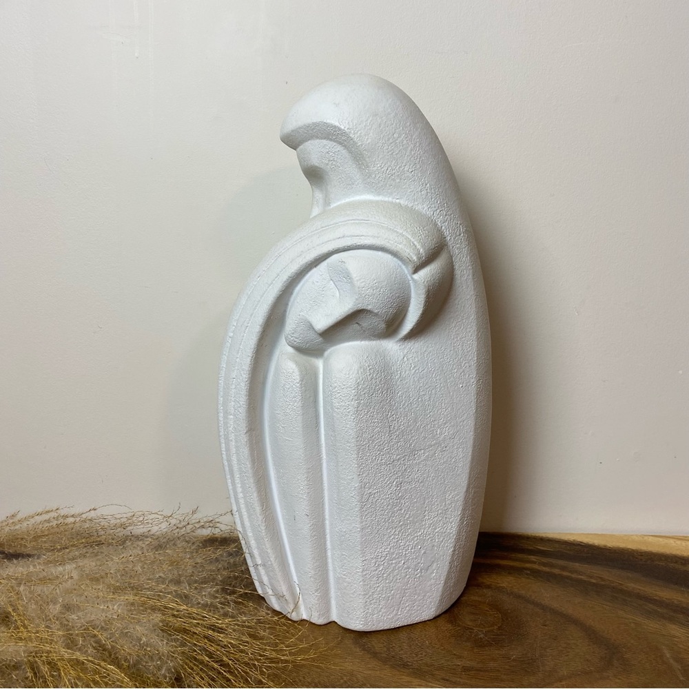 Large Royal Haeger Lovers Sculpture sandstone Textured Finish White, Art Deco